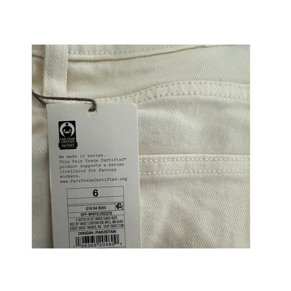 New a new day Tapered Leg Highest Rise Relaxed Hip & Thigh Cream Jeans Sz 6 - Picture 7 of 9